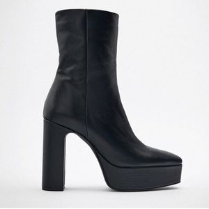 NWT Zara Pointed Toe Platform Bootie